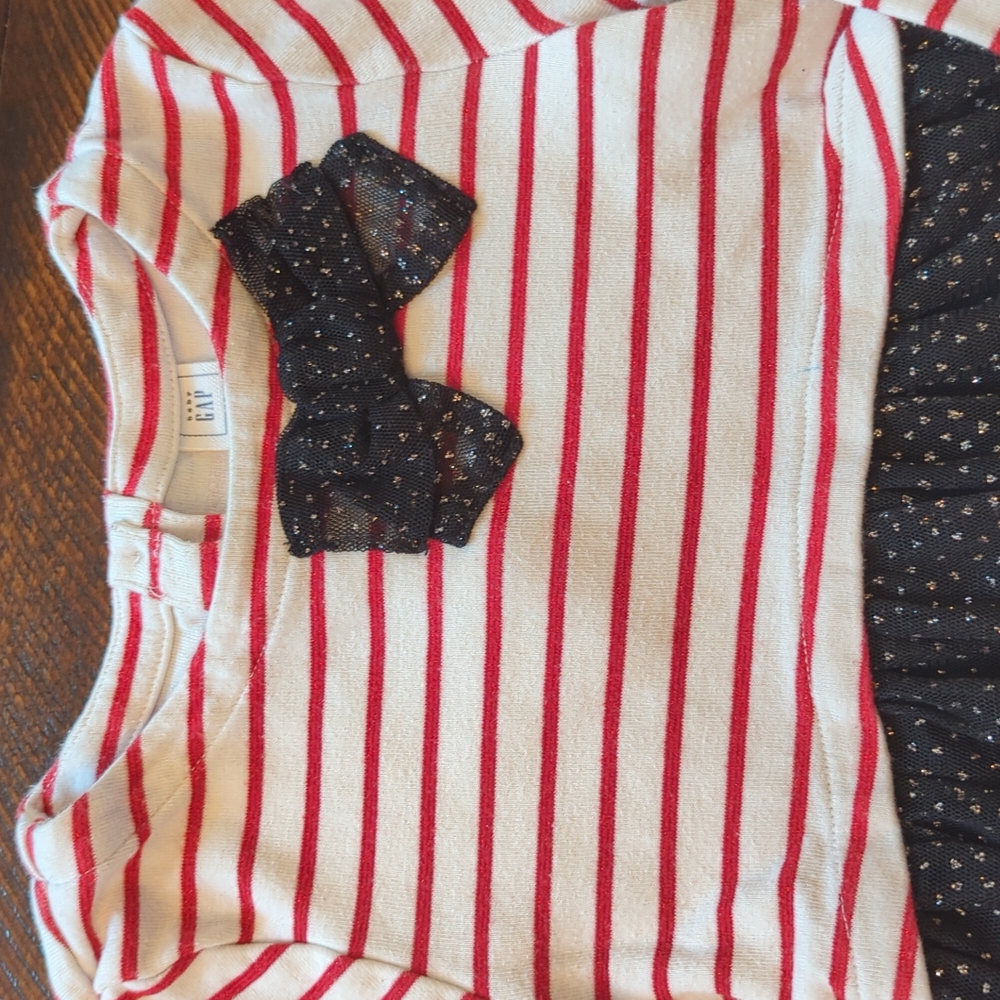 Gap Cotton and Black Tulle Dress, size 4 years - Picture 2 of 10